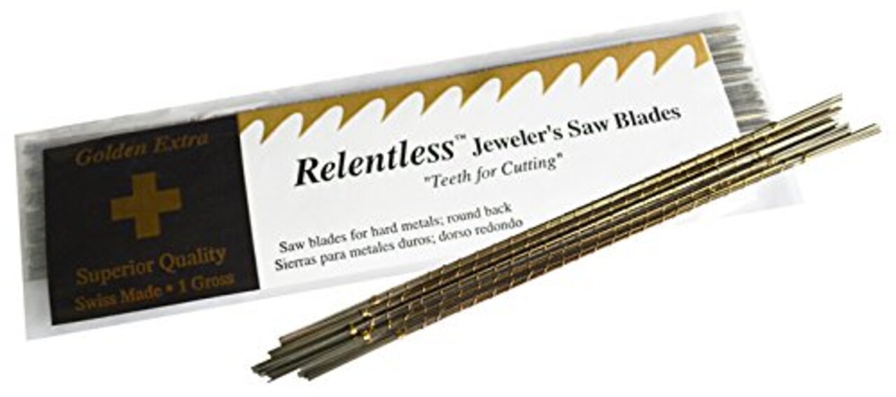Swiss-Made Relentless Golden Extra Saw Blades Jewelry Making Gold Silver Metal Cutting Sawblades Cut Size 3/0